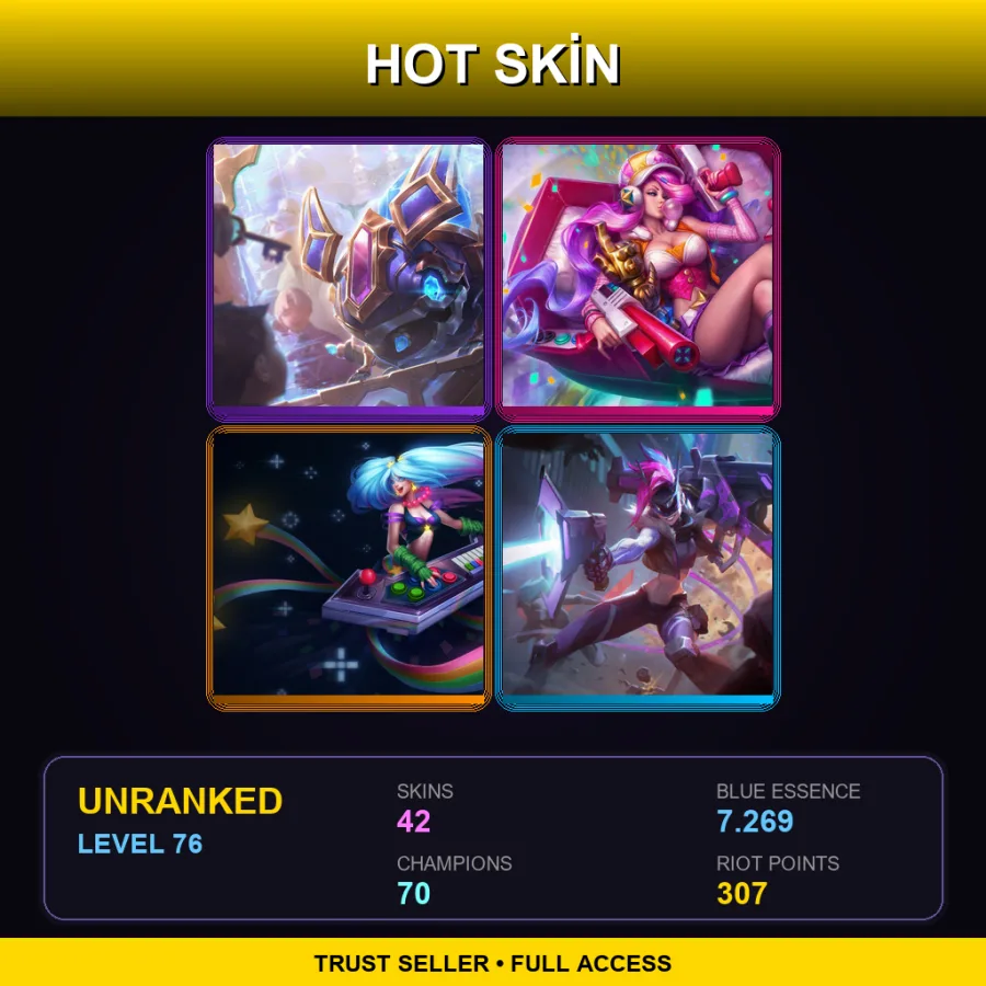 EUNE | Lv76 | Unranked | 42 Skin | 70 Champ — Galactic Renekton