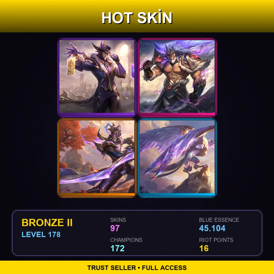 SG | Lv178 | Bronze II | 97 Skin | 172 Champ