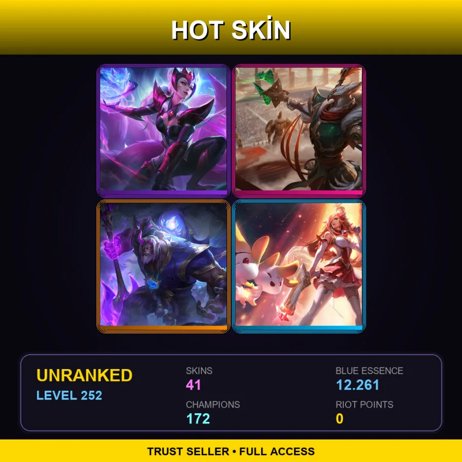 LAS | Lv252 | Unranked | 41 Skin | 172 Champ — Street Demons Brand