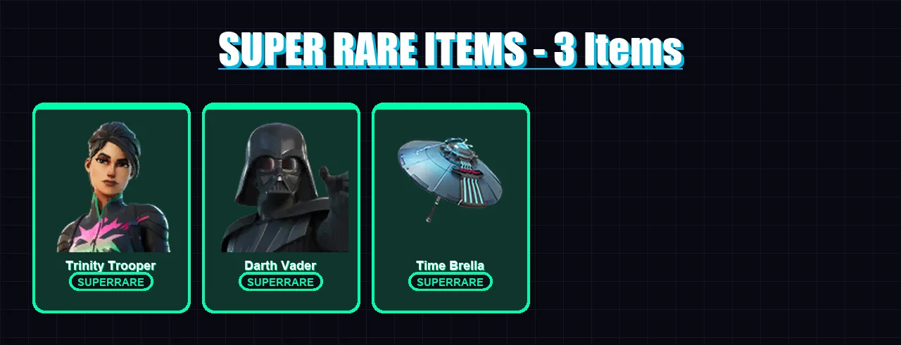 [PS4/PS5/XBOX/PC] | Trinity Trooper | Darth Vader | Era | Spire Assassin | Kymera | 149 skin | 204 pickaxe | 145 emote | 155 glider | Lv3951