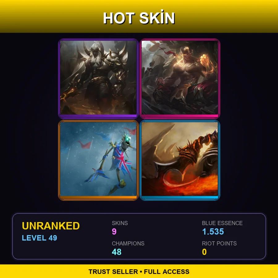 LAS | Lv49 | Unranked | 9 Skin | 48 Champ