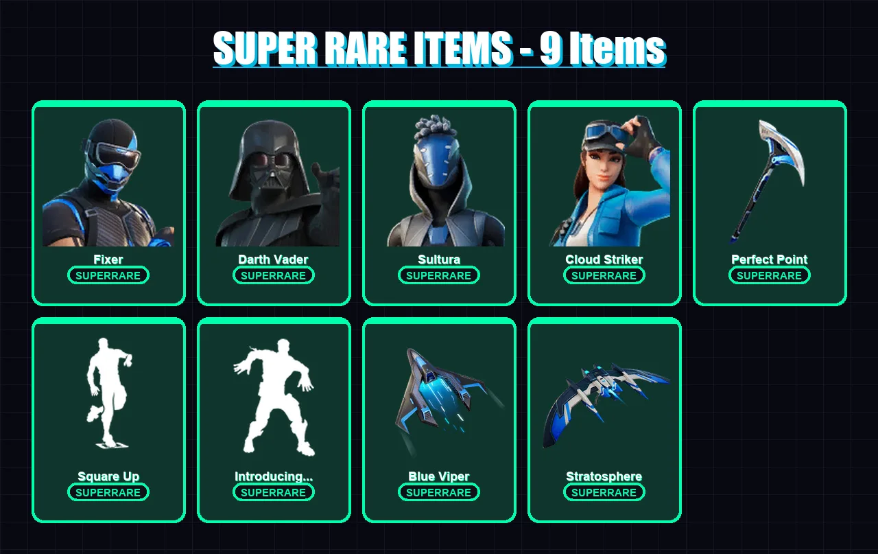 [PC/XBOX] | Fixer | Darth Vader | Sultura | Cloud Striker | The Origin | 24 skin | 26 pickaxe | 22 emote | 25 glider | Lv370