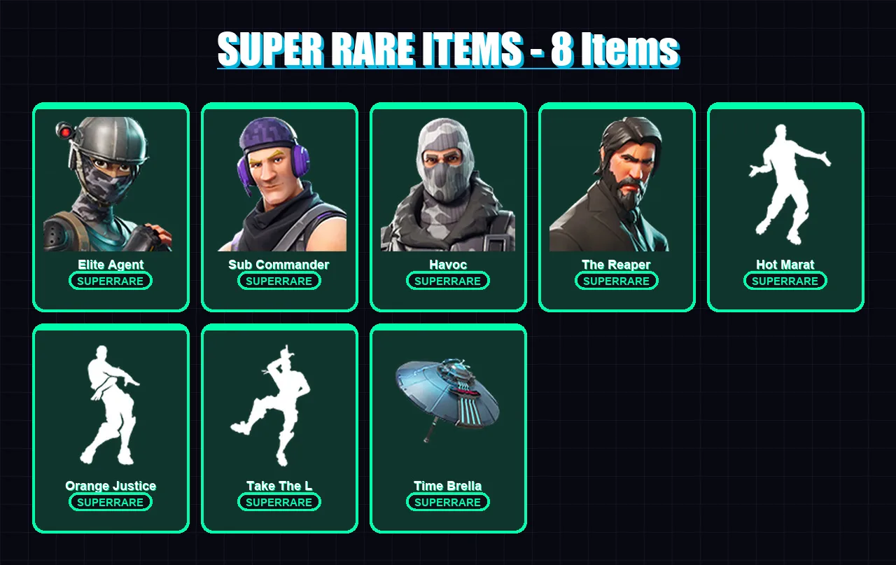 [PC/XBOX/PSN] | Elite Agent | Sub Commander | Havoc | The Reaper | Dark Voyager | 50 skin | 49 pickaxe | 41 emote | 49 glider | Lv669 — Fortnite account