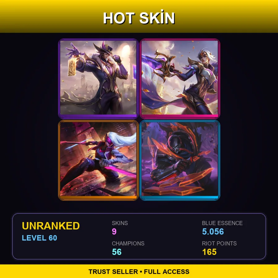 TR | Lv60 | Unranked | 9 Skin | 56 Champ
