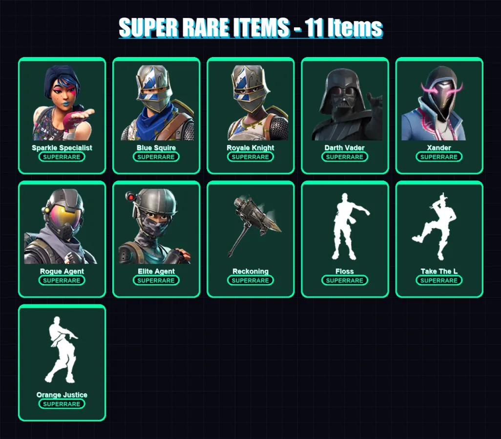 [PC/XBOX/PSN] | Sparkle Specialist | Blue Squire | Royale Knight | Darth Vader | Xander | 92 skin | 87 pickaxe | 66 emote | 63 glider | Lv789