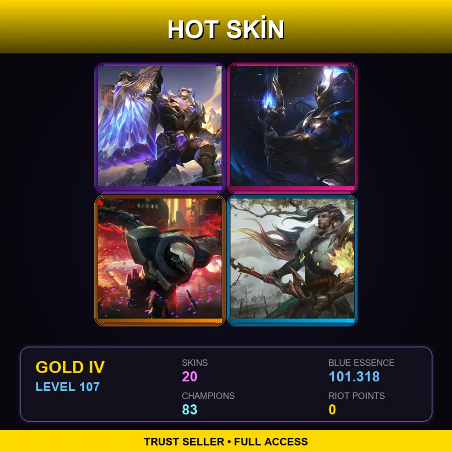 TR | Lv107 | Gold IV | 20 Skin | 83 Champ