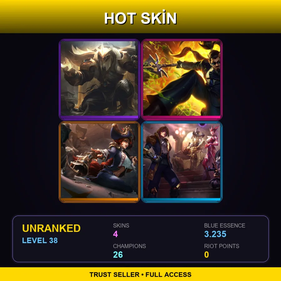 TR | Lv38 | Unranked | 4 Skin | 26 Champ