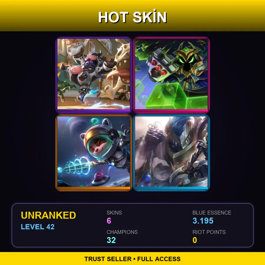 LAS | Lv42 | Unranked | 6 Skin | 32 Champ