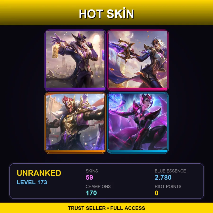 LAS | Lv173 | Unranked | 59 Skin | 170 Champ — Galactic Renekton