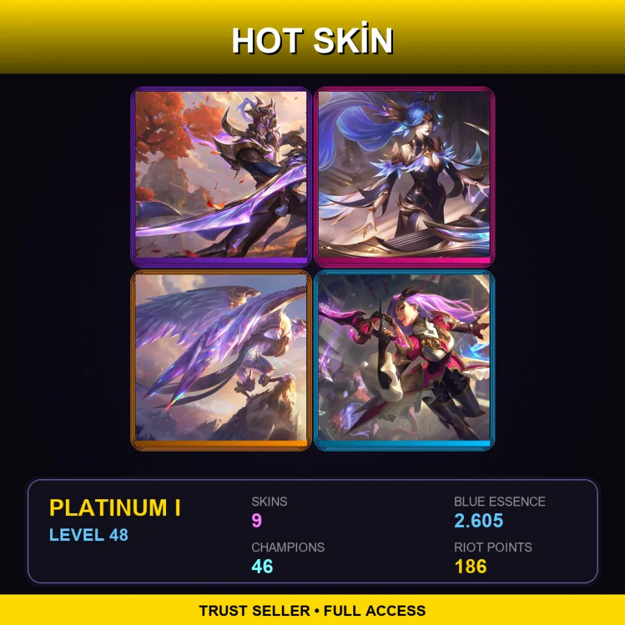 JP | Lv48 | Platinum I | 9 Skin | 46 Champ
