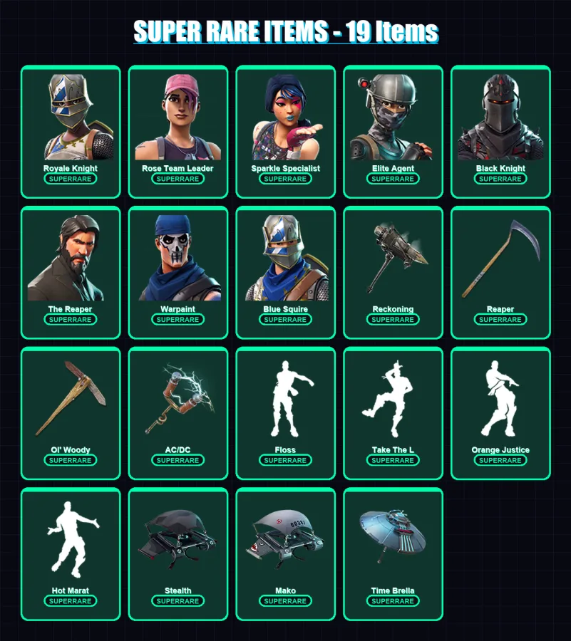 [PC/XBOX/PSN] | Royale Knight | Rose Team Leader | Sparkle Specialist | 136 skin | Lv1828 — Fortnite account