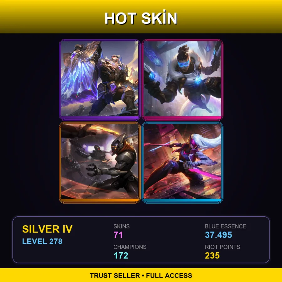 OCE | Lv278 | Silver IV | 71 Skin | 172 Champ