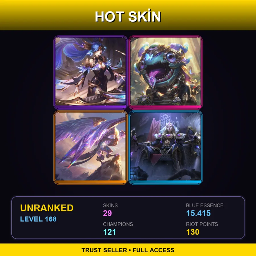LAS | Lv168 | Unranked | 29 Skin | 121 Champ — Sentinel Olaf
