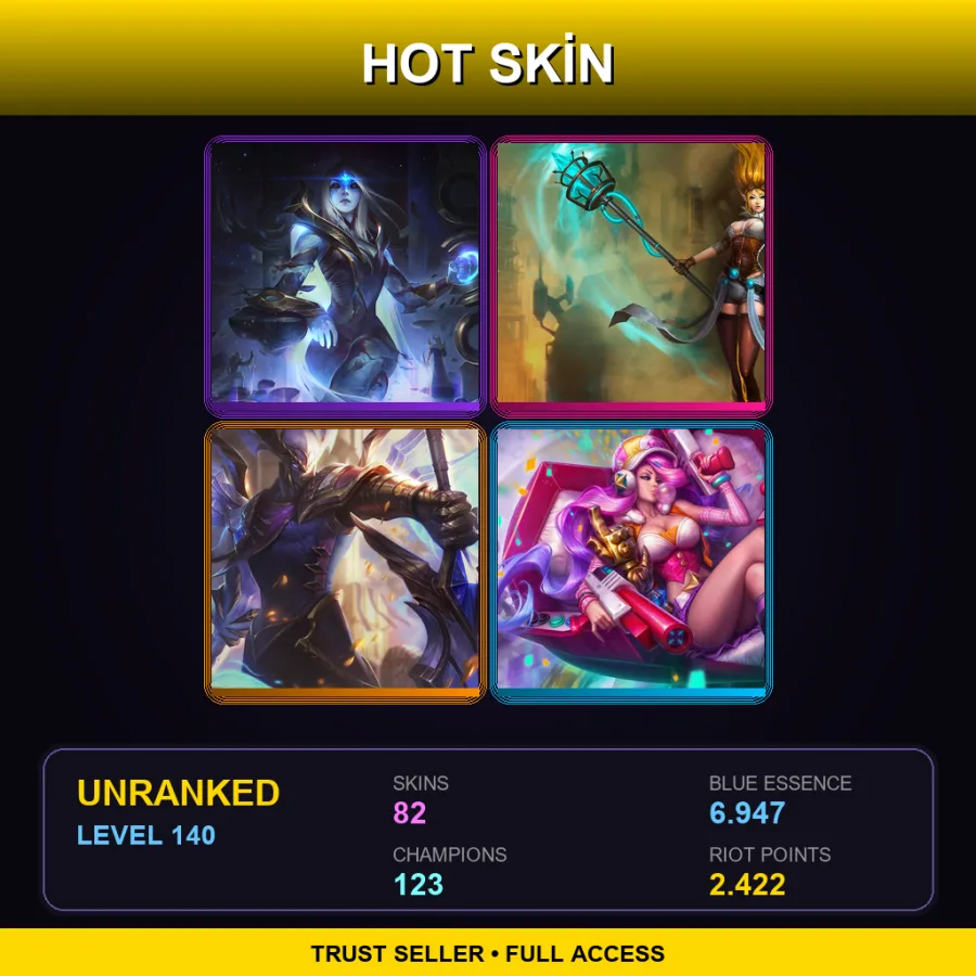 NA | Lv140 | Unranked | 82 Skin | 123 Champ — Bewitching Tristana