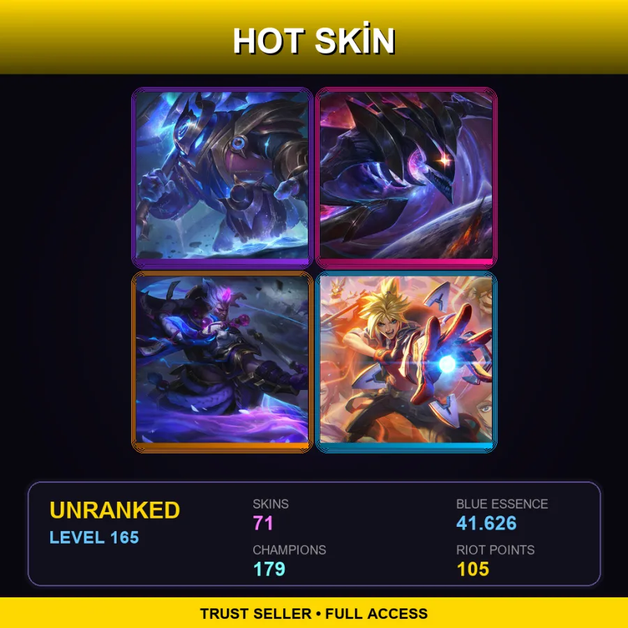 SG | Lv165 | Unranked | 71 Skin | 179 Champ — Battle Queen Qiyana