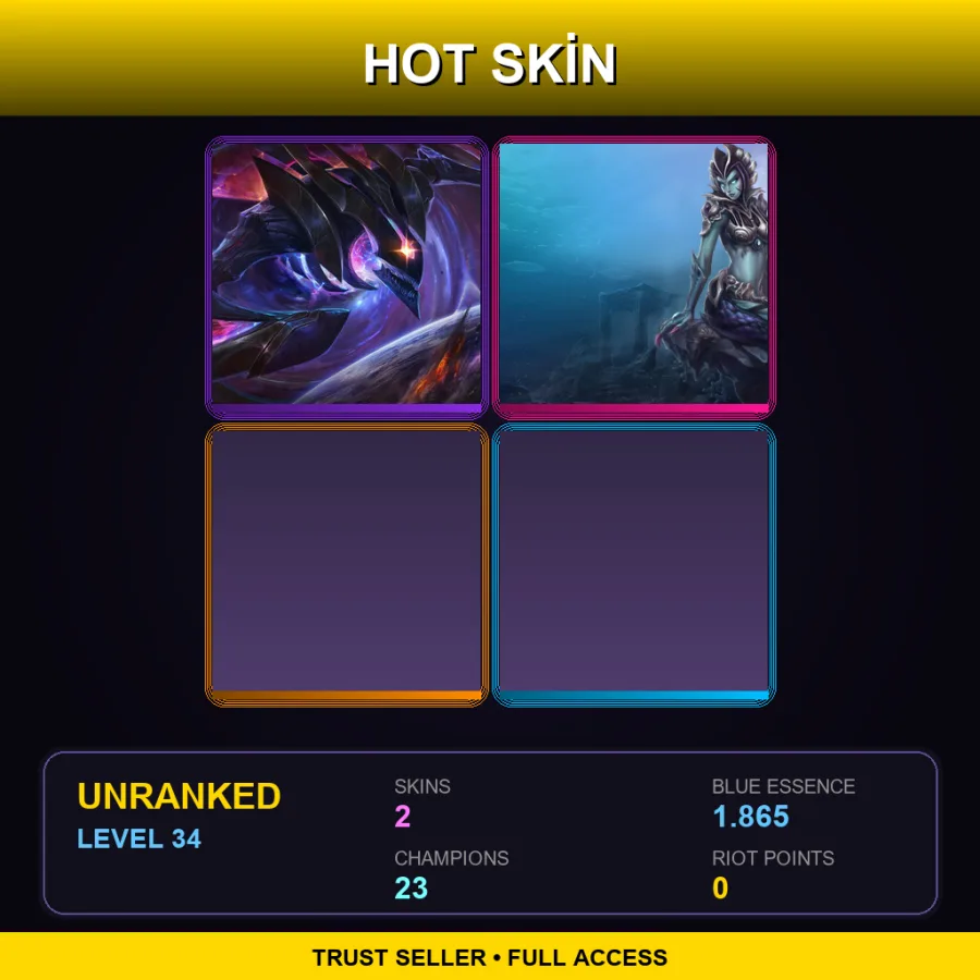TR | Lv34 | Unranked | 2 Skin | 23 Champ
