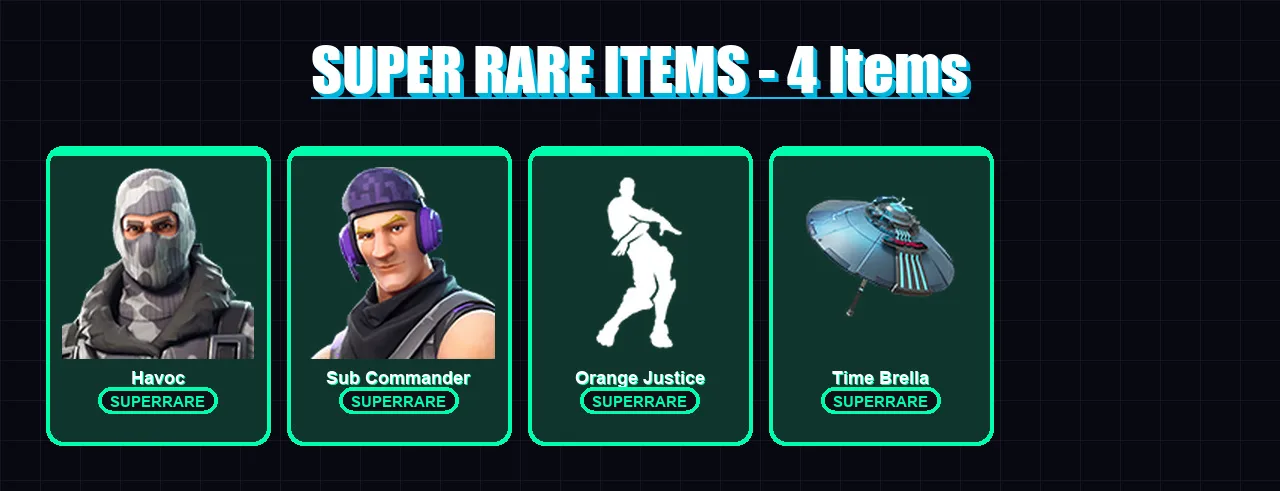 [SWITCH/XBOX/PSN/PC] | Havoc | Sub Commander | The Visitor | Valor | Carbide | 22 skin | 50 pickaxe | 34 emote | 48 glider | Lv804