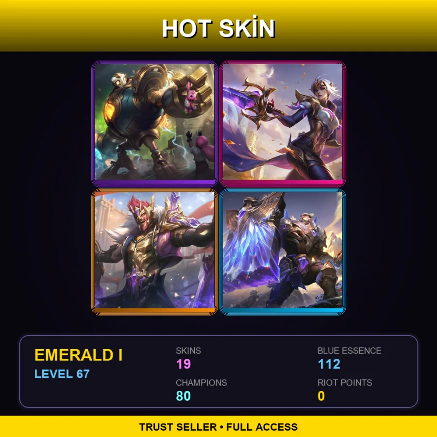 BR | Lv67 | Emerald I | 19 Skin | 80 Champ
