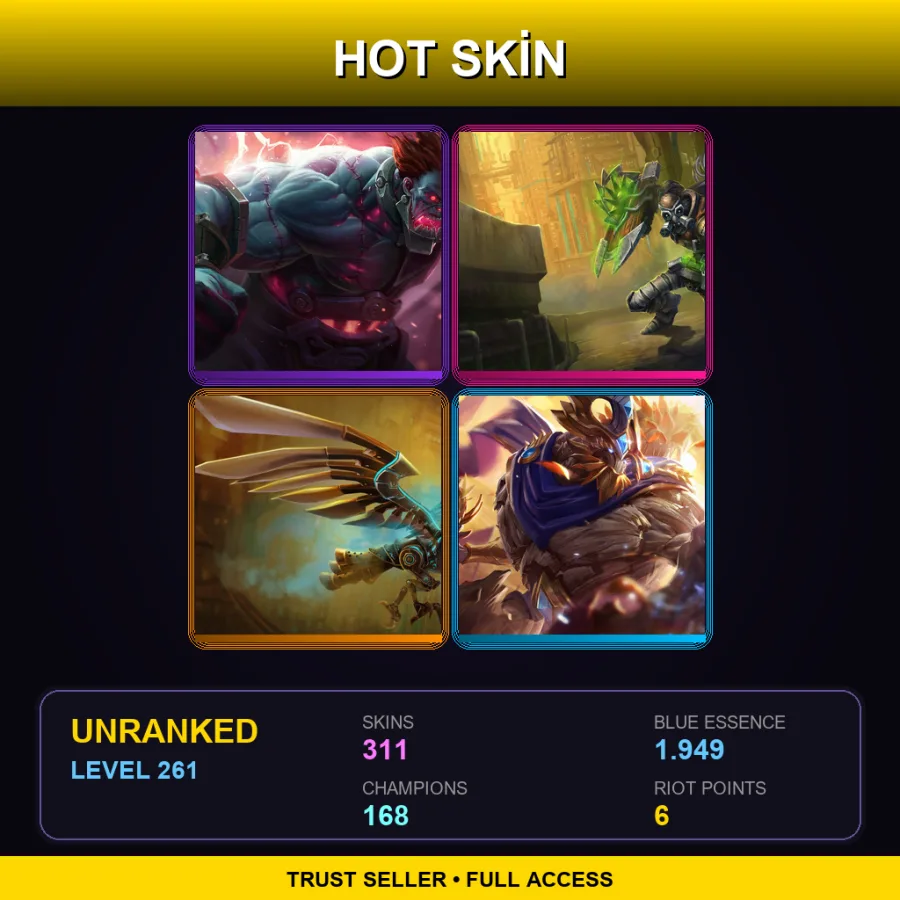 SG | Lv261 | Unranked | 311 Skin | 168 Champ