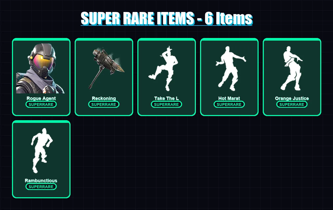 [PC/XBOX/PSN] | Rogue Agent | Mandalorian | Calamity | Drift | Catalyst | 53 skin | 39 pickaxe | 57 emote | 57 glider | Lv759
