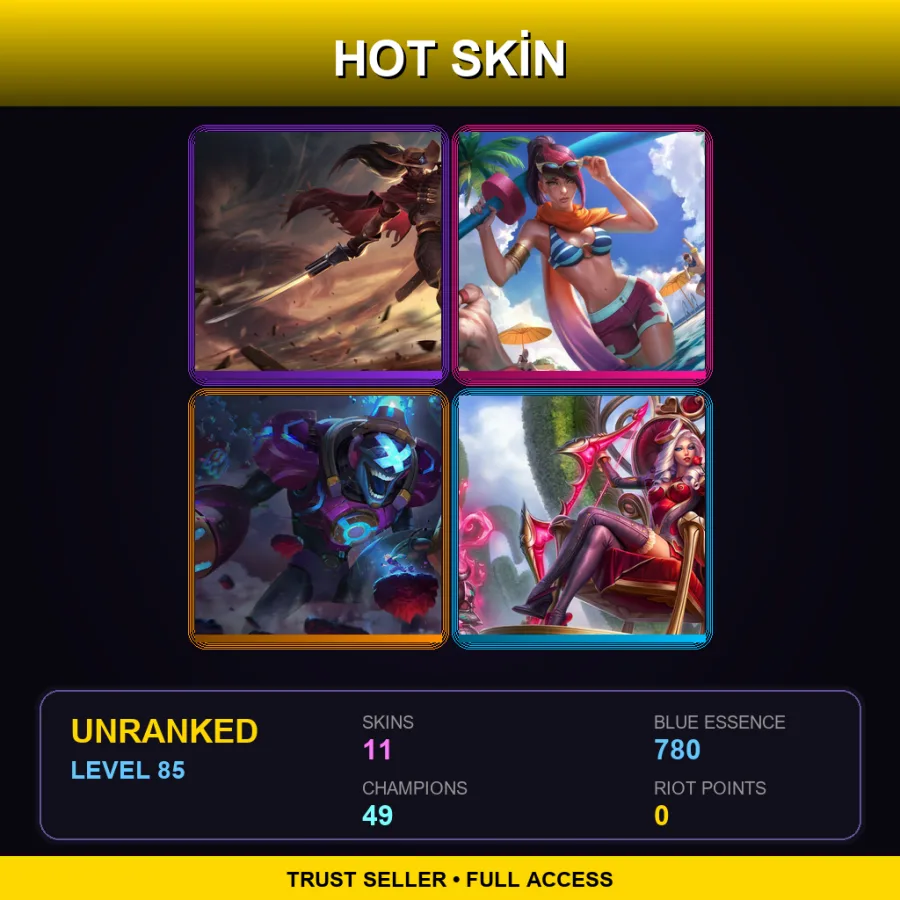 TR | Lv85 | Unranked | 11 Skin | 49 Champ