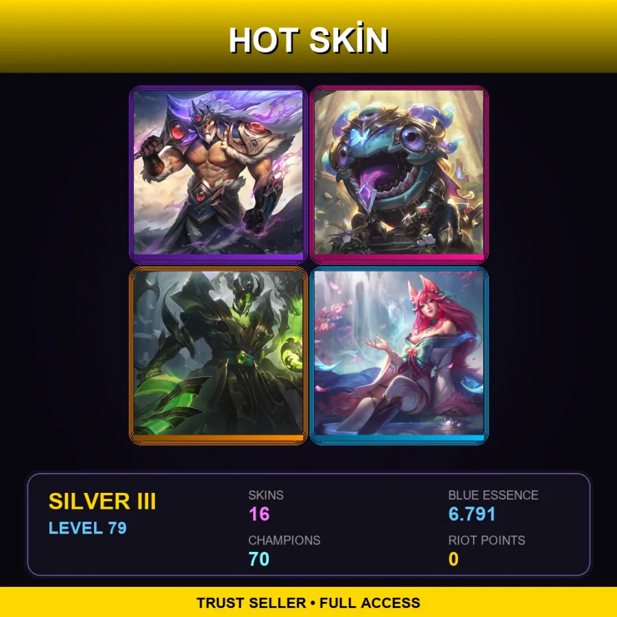 TR | Lv79 | Silver III | 16 Skin | 70 Champ