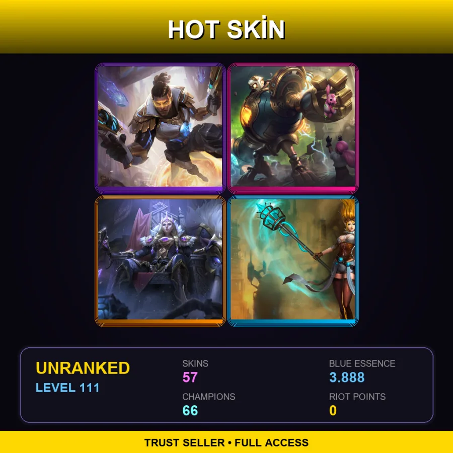 LAN | Lv111 | Unranked | 57 Skin | 66 Champ — Cottontail Teemo