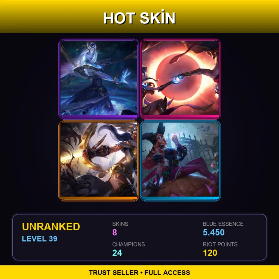 NA | Lv39 | Unranked | 8 Skin | 24 Champ