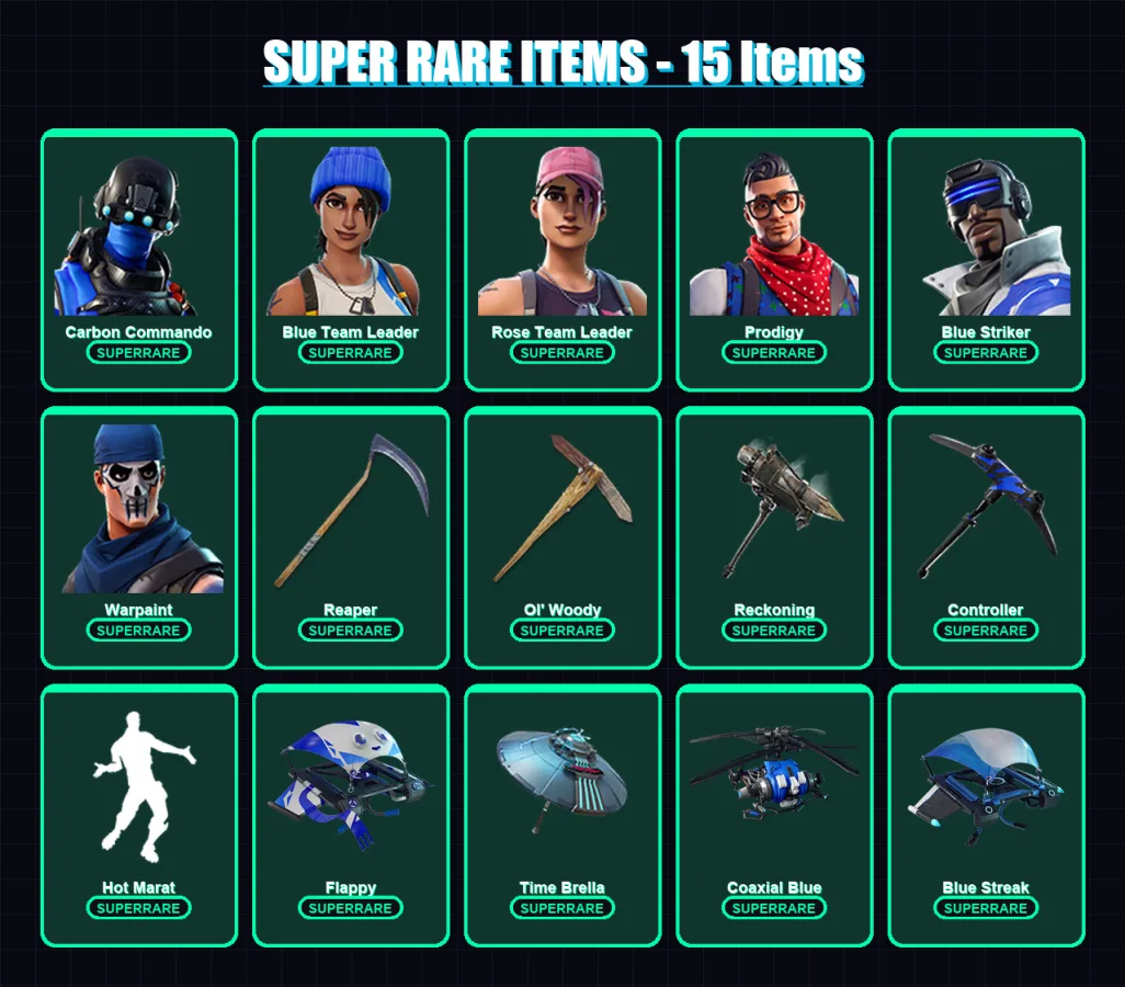 [PS4/PS5/XBOX/PC] | Carbon Commando | Blue Team Leader | Rose Team Leader | 66 skin | Lv895