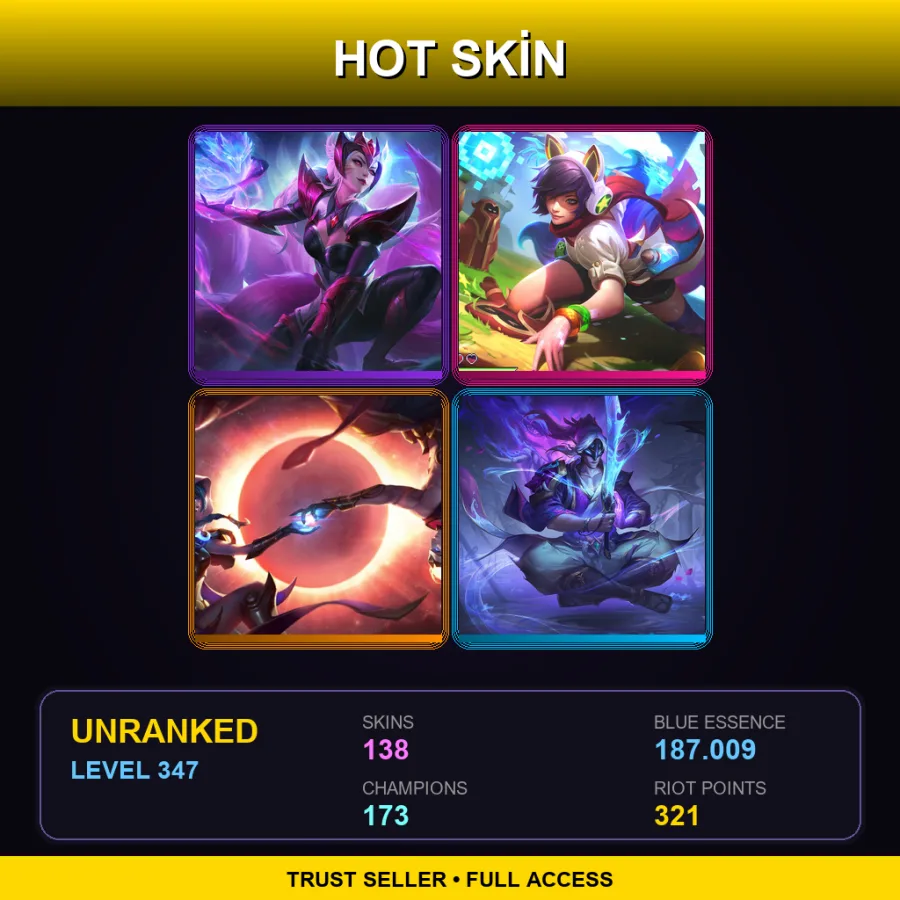 BR | Lv347 | Unranked | 138 Skin | 173 Champ