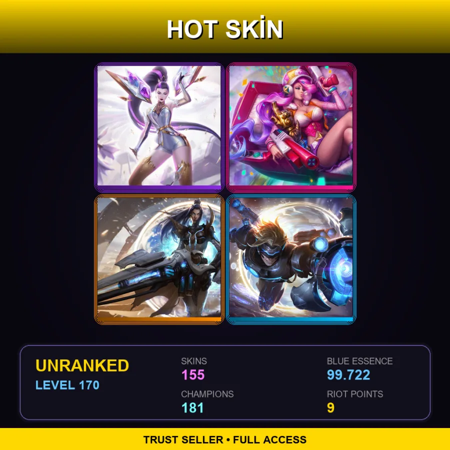 SG | Lv170 | Unranked | 155 Skin | 181 Champ — Spirit Blossom Sett