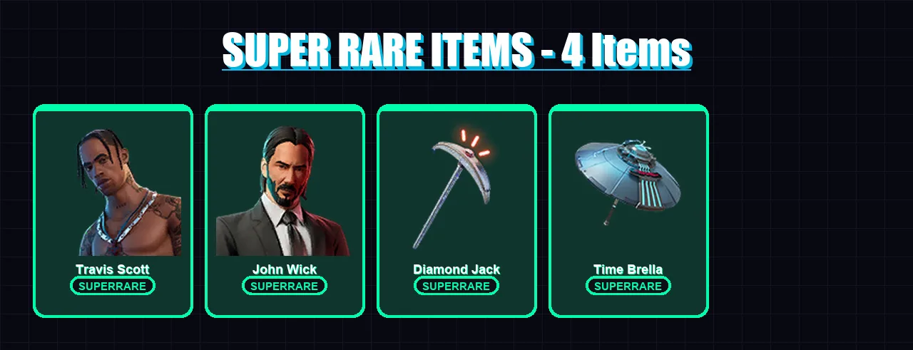 [PC/XBOX/PSN] | Travis Scott | John Wick | Deadpool | Gear Specialist Maya | Valeria | 66 skin | 114 pickaxe | 75 emote | 75 glider | Lv1869