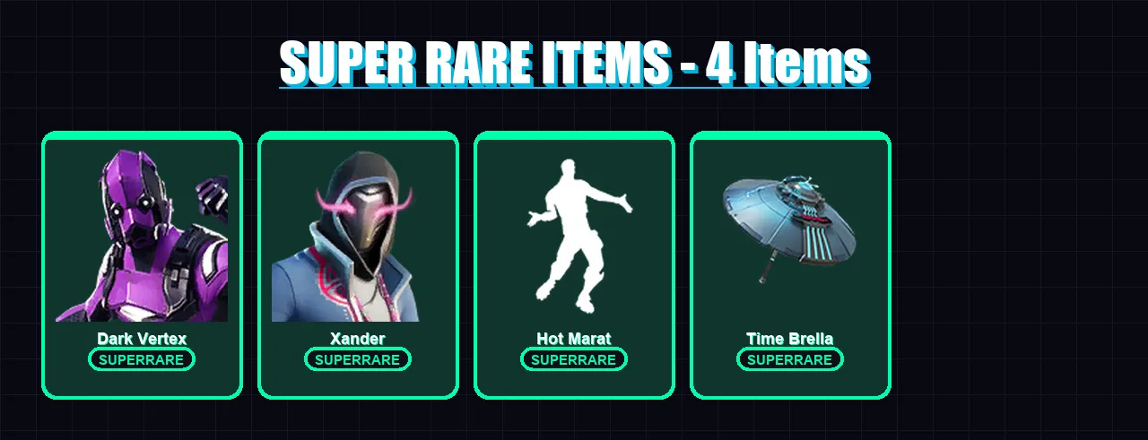 [PC/XBOX/PSN] | Dark Vertex | Xander | Mizuki | Renzo the Destroyer | Oscar | 61 skin | 100 pickaxe | 90 emote | 96 glider | Lv1479