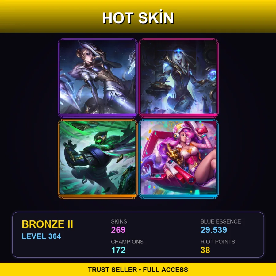 NA | Lv364 | Bronze II | 269 Skin | 172 Champ