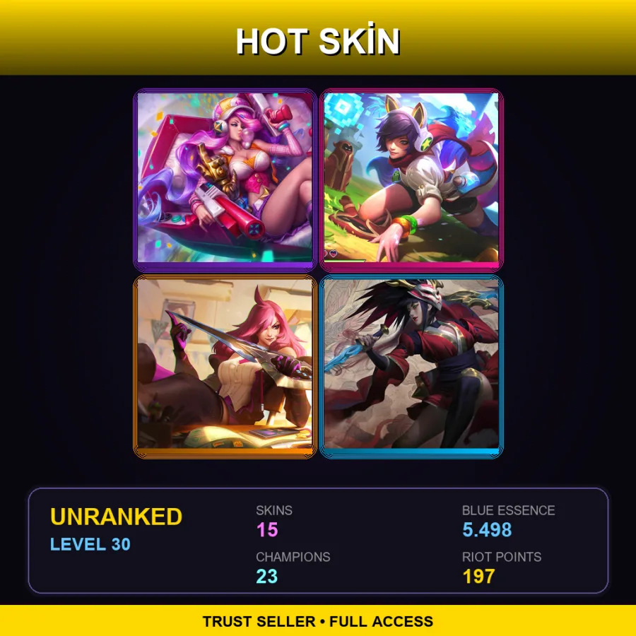 NA | Lv30 | Unranked | 15 Skin | 23 Champ