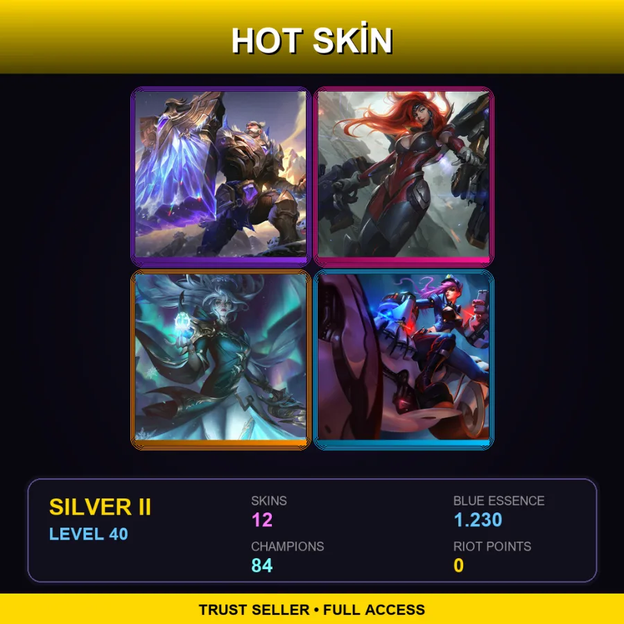 TR | Lv40 | Silver II | 12 Skin | 84 Champ