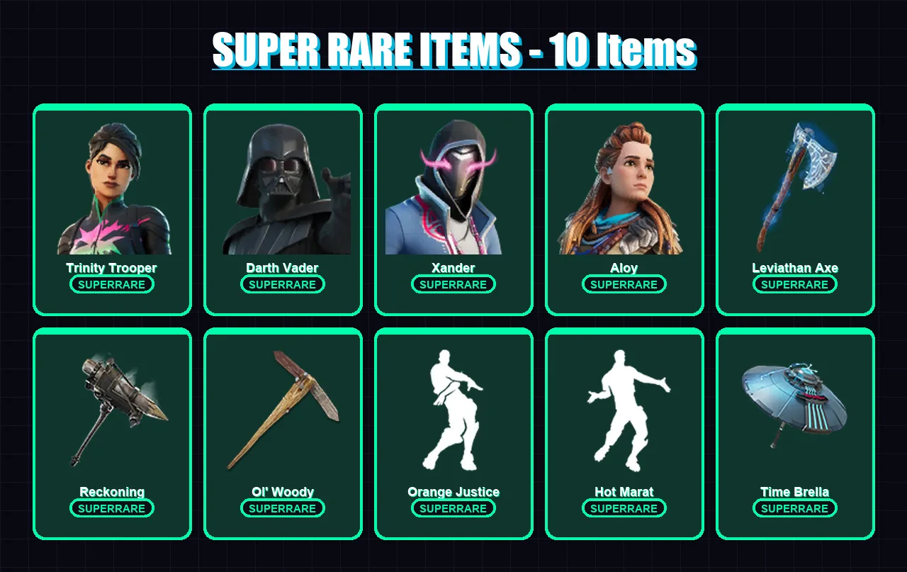 [PC/PSN] | Trinity Trooper | Darth Vader | Xander | Aloy | Fade | 355 skin | 322 pickaxe | 278 emote | 217 glider | Lv3975