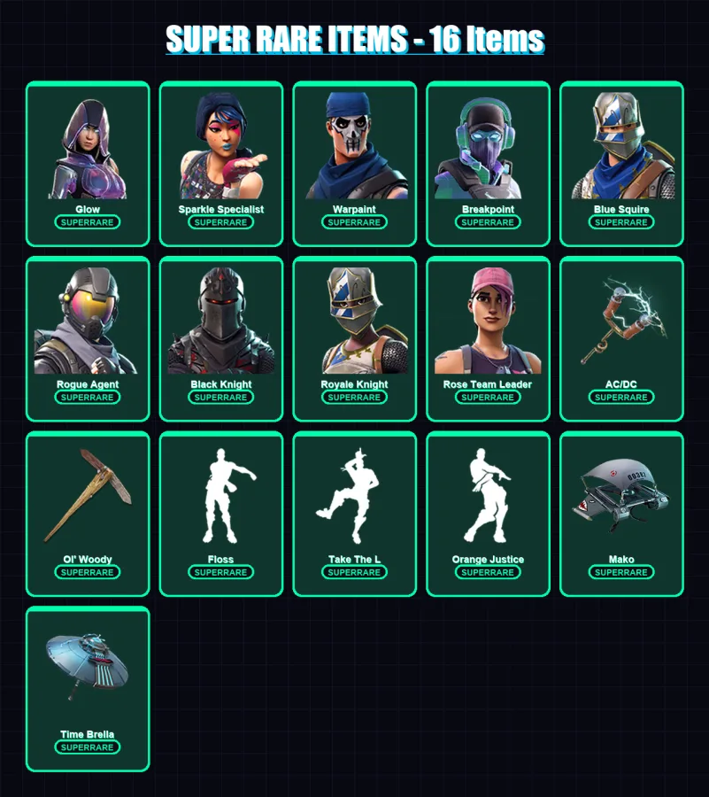 [PC/XBOX] | Glow | Sparkle Specialist | Warpaint | Breakpoint | Blue Squire | 72 skin | 87 pickaxe | 86 emote | 80 glider | Lv2177 — Fortnite account