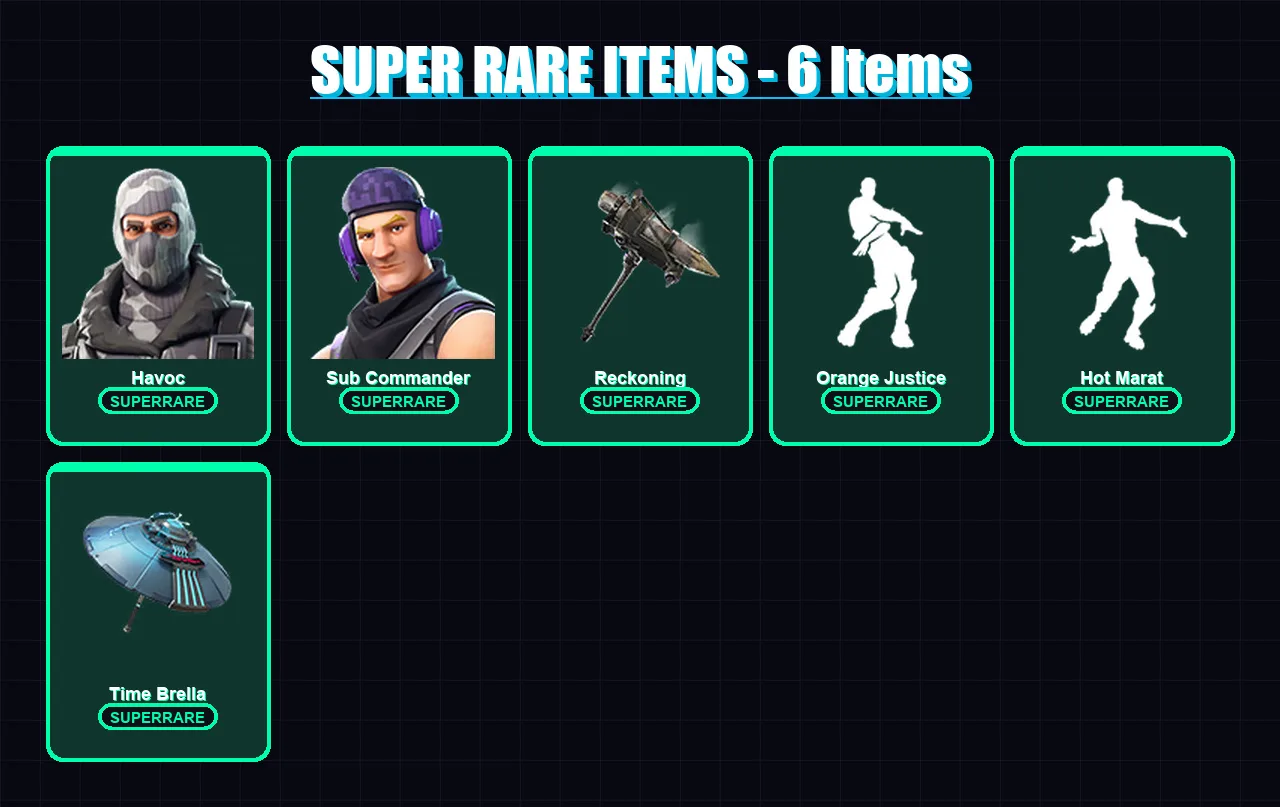 [PC/XBOX] | Havoc | Sub Commander | Eternal Knight | Spire Assassin | Calamity | 114 skin | 107 pickaxe | 105 emote | 115 glider | Lv2155
