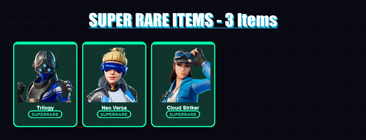 [PS4/PS5/XBOX/PC] | Trilogy | Neo Versa | Cloud Striker | Deadpool | Gear Specialist Maya | 17 skin | 27 pickaxe | 32 emote | 30 glider | Lv463