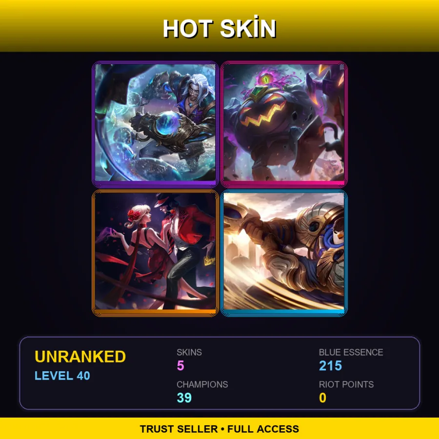 EUW | Lv40 | Unranked | 5 Skin | 39 Champ — Dwg Leona