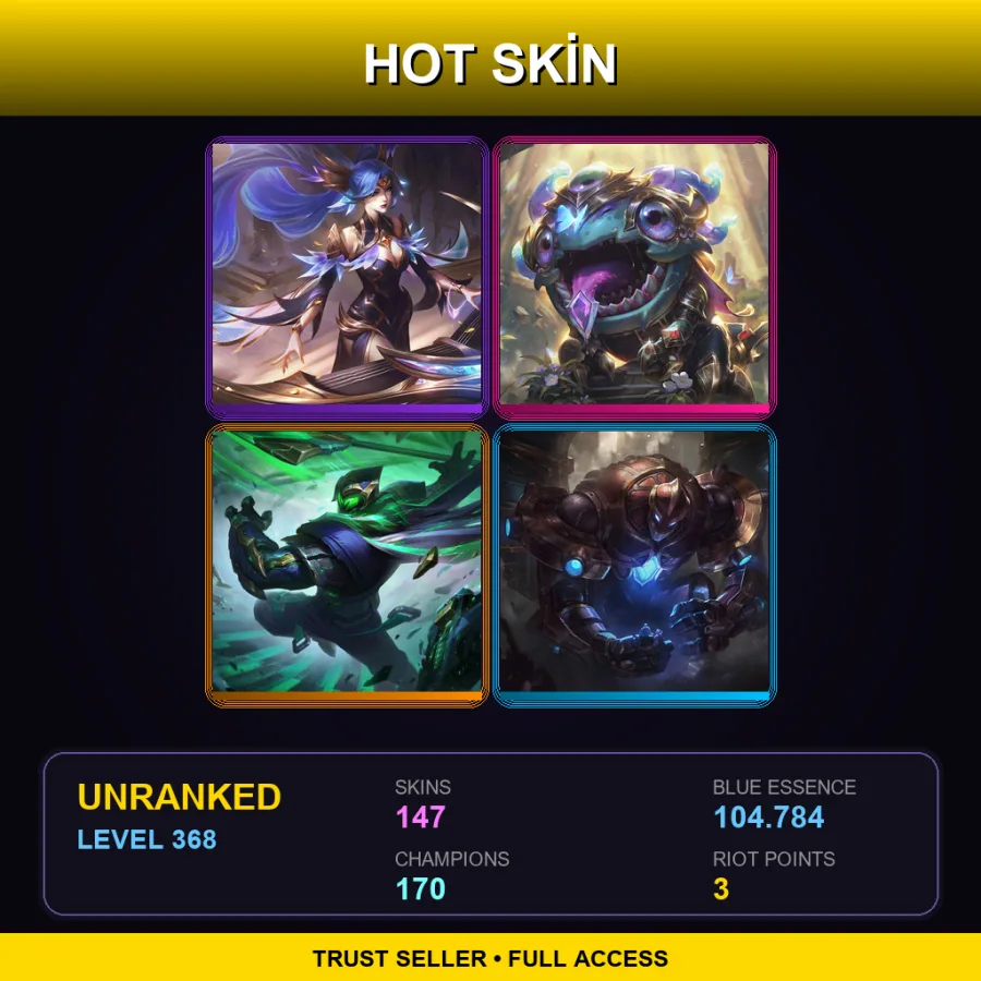 LAS | Lv368 | Unranked | 147 Skin | 170 Champ — Augmented Singed