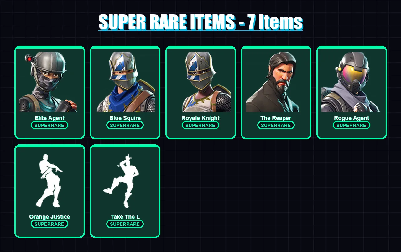[PC/PSN] | Elite Agent | Blue Squire | Royale Knight | The Reaper | Rogue Agent | 35 skin | 48 pickaxe | 28 emote | 44 glider | Lv563 — Fortnite account