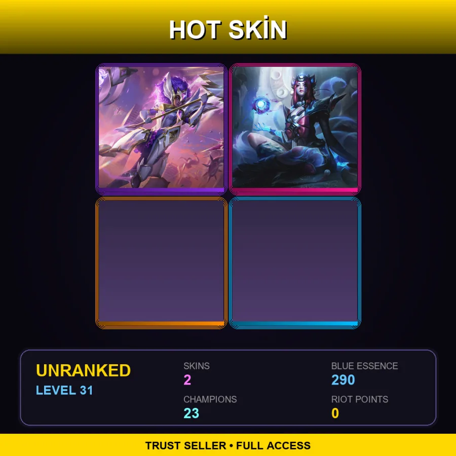 TR | Lv31 | Unranked | 2 Skin | 23 Champ