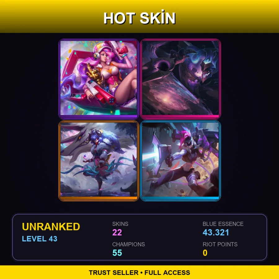 VN | Lv43 | Unranked | 22 Skin | 55 Champ — Dark Star Shaco