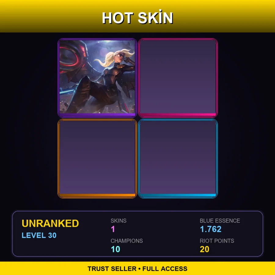 LAS | Riot Kayle | 1 Skin | 10 Champ | Lv30