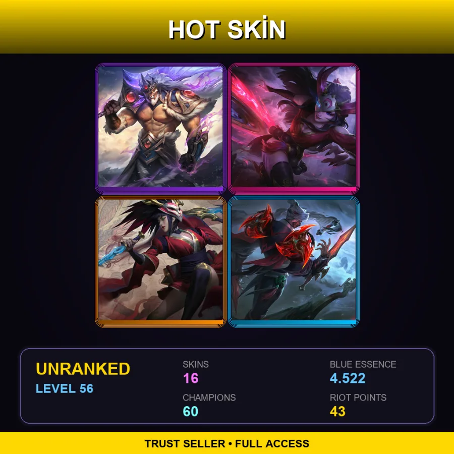 LAS | Lv56 | Unranked | 16 Skin | 60 Champ — Lollipoppy