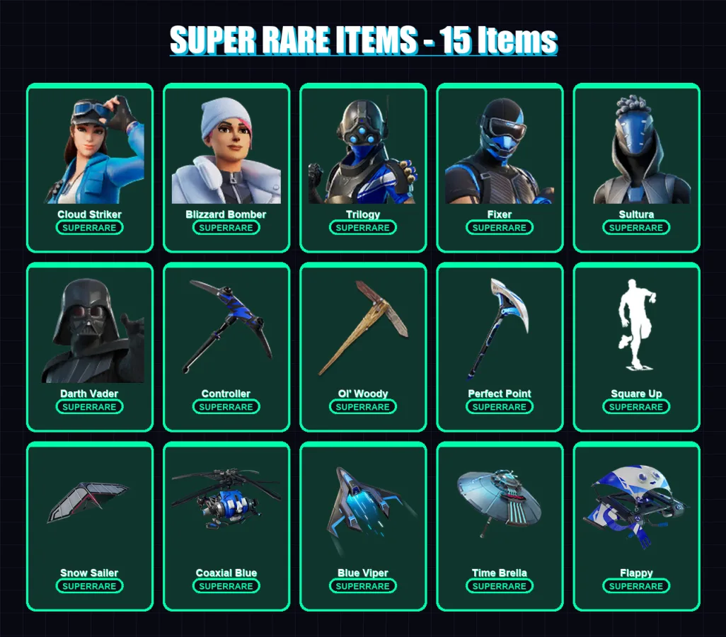 [PC/XBOX/PSN] | Phaedra | Lara Croft | Kor | Cloud Striker | Blizzard Bomber | 118 skin | 184 pickaxe | 108 emote | 149 glider | Lv2191 — Fortnite account