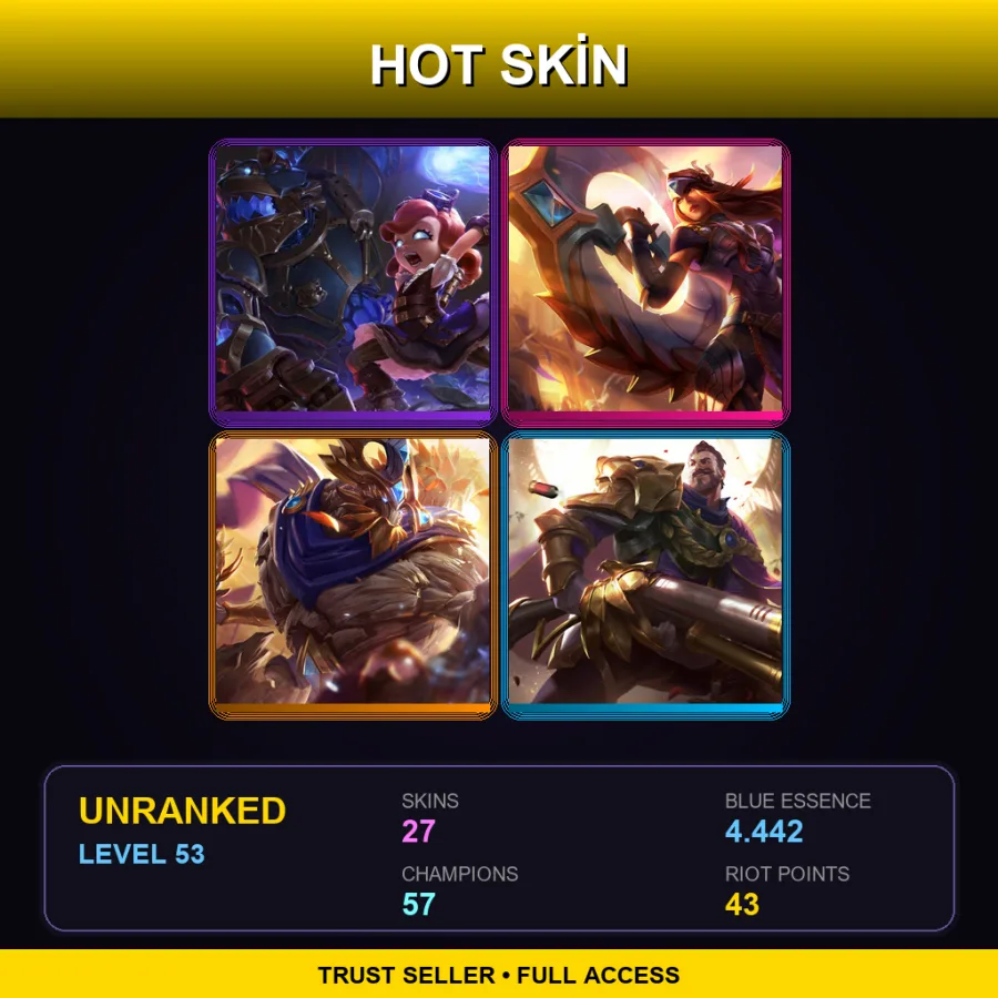 LAN | Lv53 | Unranked | 27 Skin | 57 Champ — Nutcracko