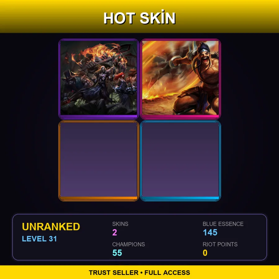 TR | Lv31 | Unranked | 2 Skin | 55 Champ